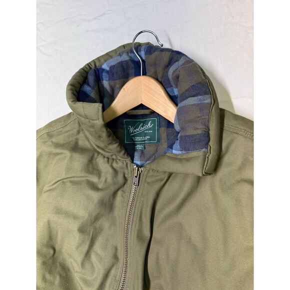 Woolrich  jacket flannel lined Hooded Canvas  Men’s size XL Full Zipper - Picture 5 of 10